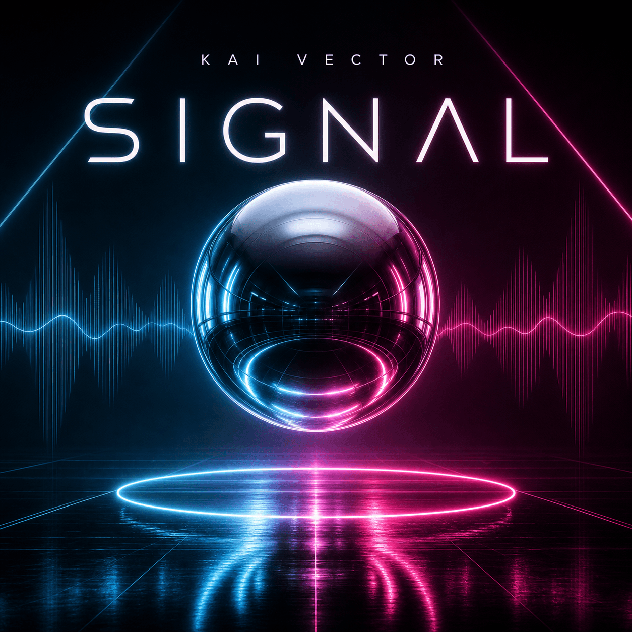 Electronic single artwork made with AI album cover generator